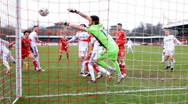 Kiko Casilla conceded three goals as Leeds crashed out of the FA Cup at League Two side Crawley
