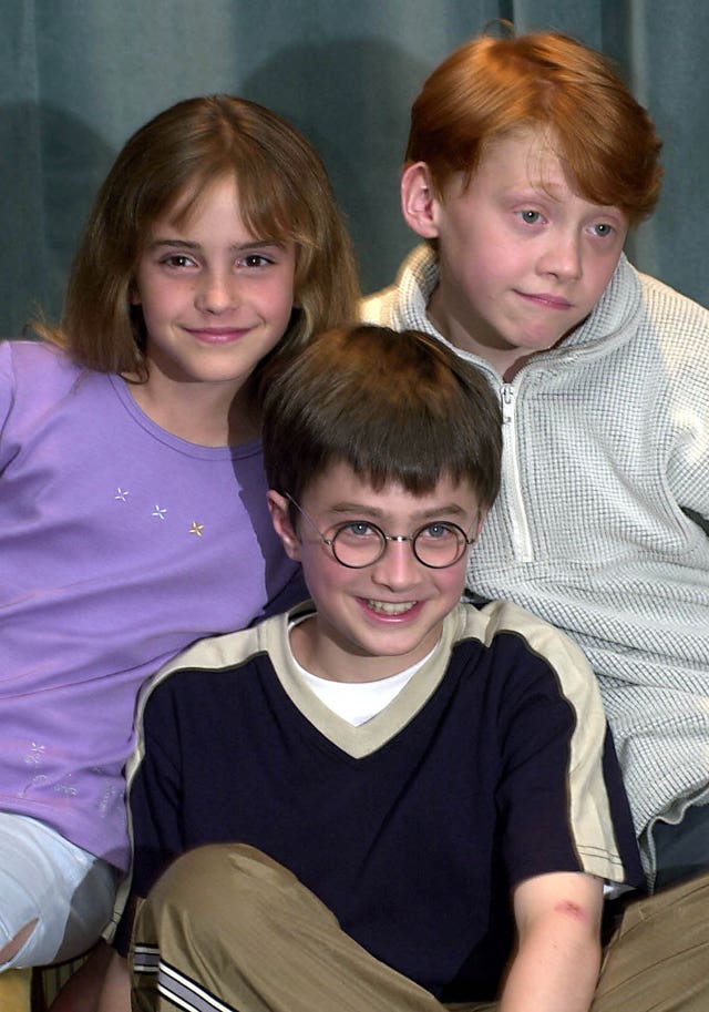 Watson, Radcliffe and Grint in the early Harry Potter years