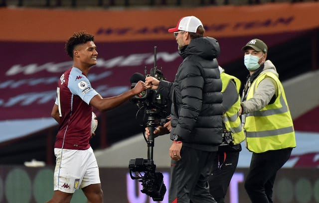 Ollie Watkins, left, scored a hat-trick against Liverpool in October (Rui Vieira/PA)