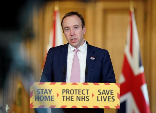 Matt Hancock instructed Premier League players to “take a pay cut and play their part” (Pippa Fowles/Crown Copyright/10 Downing Street)