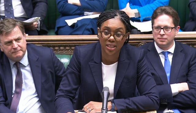 Conservative Party leader Kemi Badenoch speaking in the House of Commons