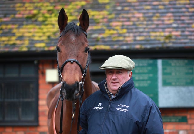 Paul Nicholls with Cyrname earlier this week