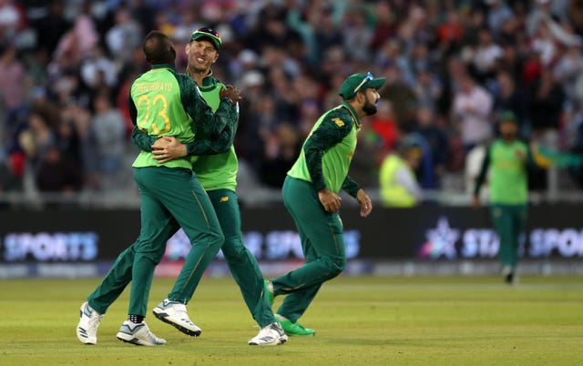 South Africa had  some success to celebrate in their final game of the World Cup 