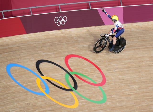 Laura Kenny in action