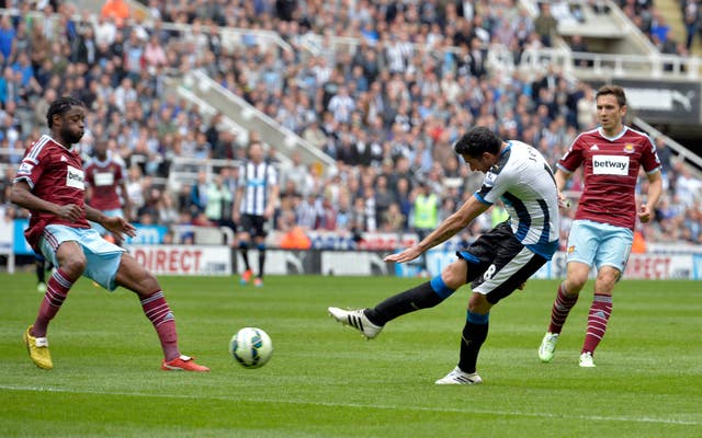 Jonas Gutierrez's goal in his last Newcastle appearance helped the club retain their Premier League place (Owen Humphreys/PA)