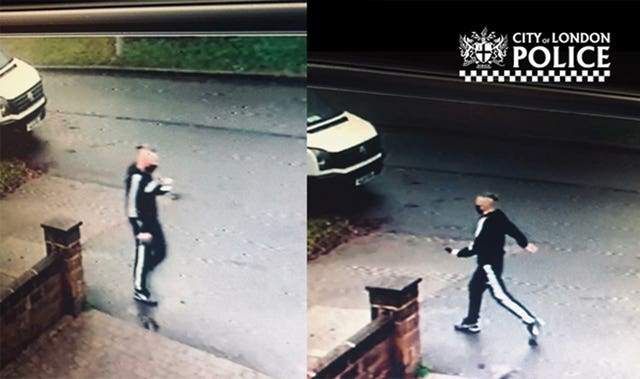 CCTV image of the suspect sought by City of London Police