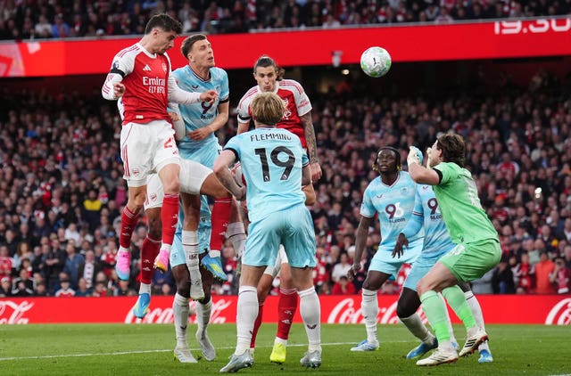 Kai Havertz, left, scored the only goal of the game against Burnley