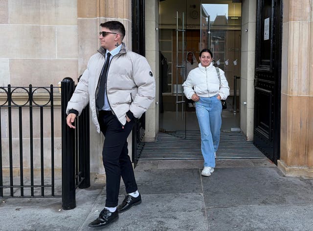 Ilia Belov and his sister Nadjedzha Belova leaving Dundee Sheriff Court