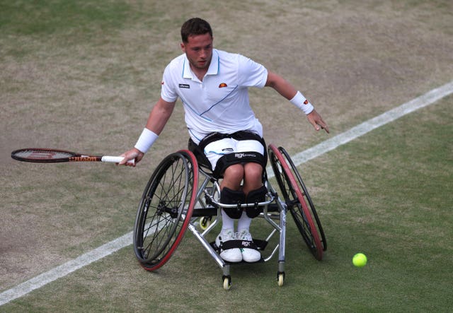 Alfie Hewett in action at Wimbledon (Bradley Collyer/PA)