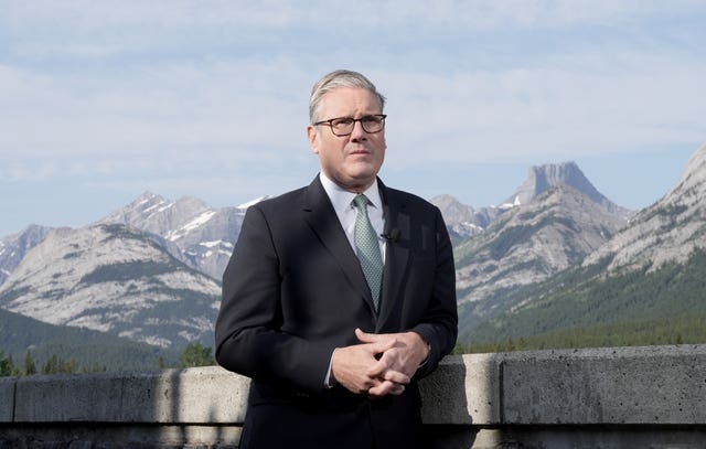Sir Keir Starmer at the G7 summit in Canada