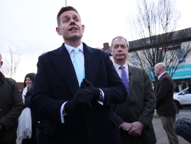 Matt Goodwin speaks at the campaign event