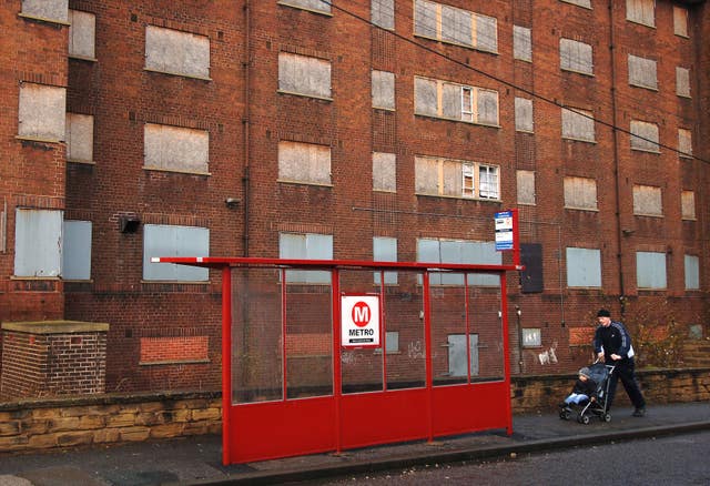 Boarded-up flats in the Armley area of Leeds