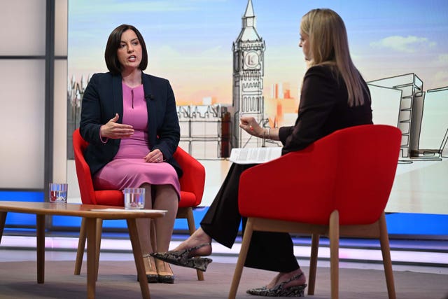 Bridget Phillipson speaking to Laura Kuenssberg