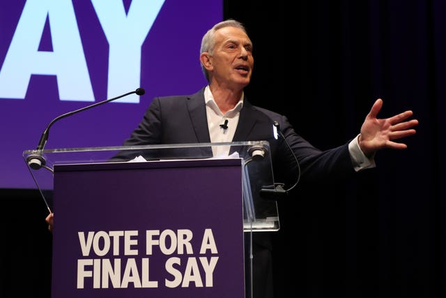 Former prime minister Tony Blair