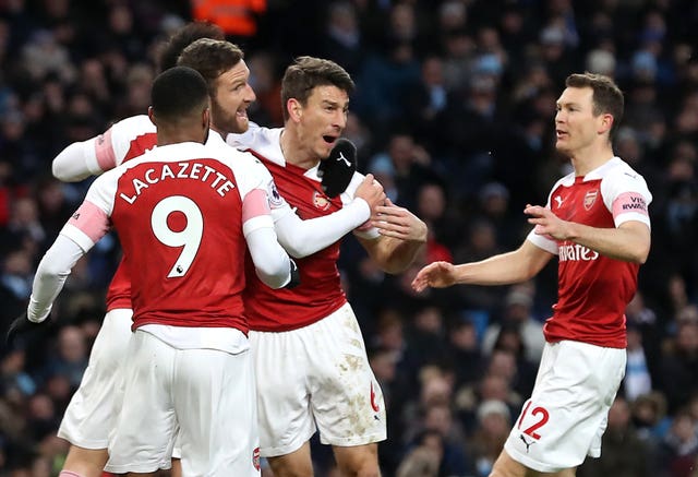 Laurent Koscielny's equaliser was one of the few positive moments for Arsenal at the Etihad Stadium
