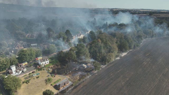 West Midlands wildfires