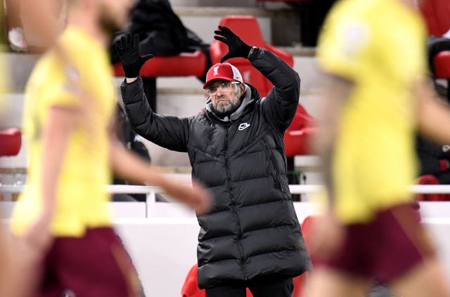 Jurgen Klopp shows his frustration on the touchline