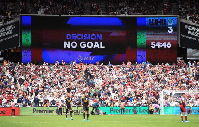 VAR was used for the first time in the Premier League as it disallowed a Raheem Sterling goal at West Ham
