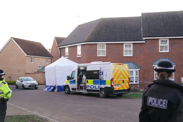 Police attend the Costessey incident