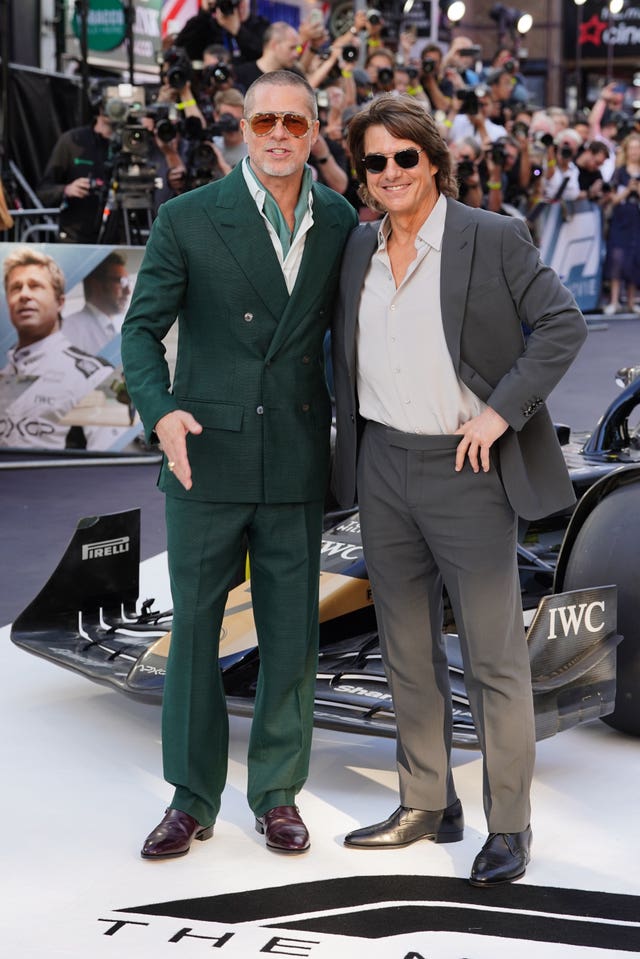 Brad Pitt and Tom Cruise attending the F1 The Movie European premiere at Cineworld Leicester Square, London
