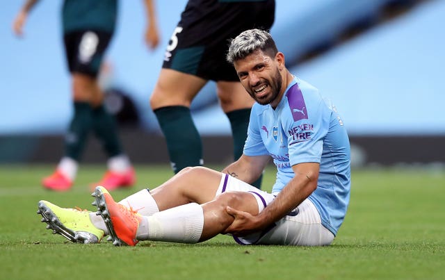 Aguero was injured in the victory over Burnley last month