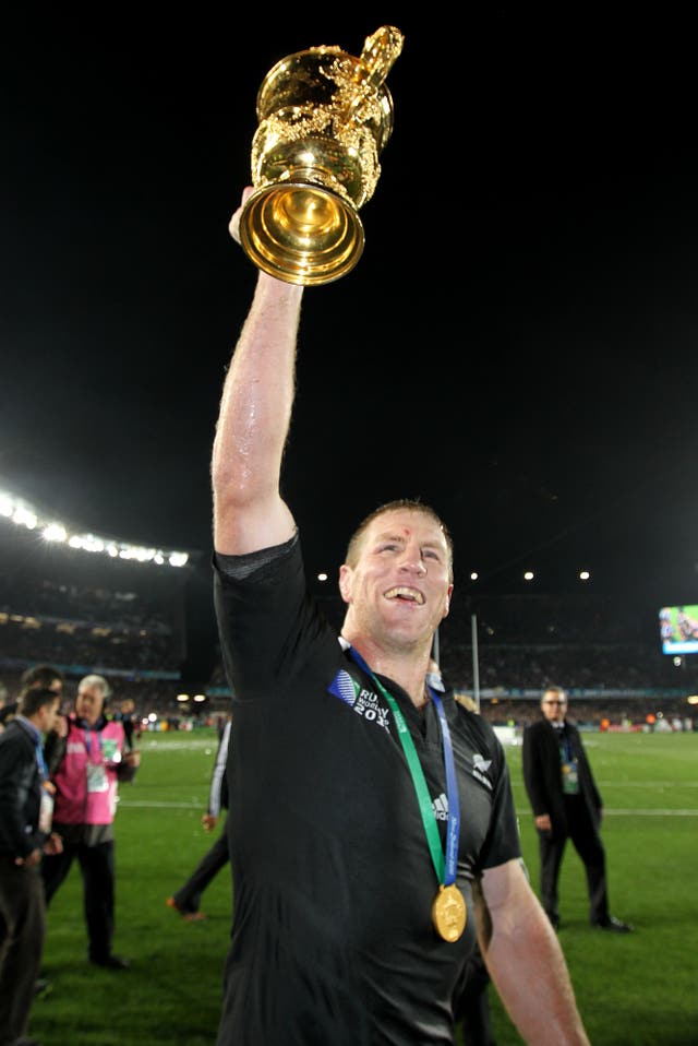 New Zealand's Brad Thorn lifted the Webb Ellis Cup at the age of 36