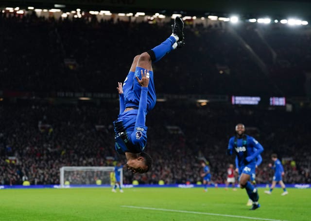 Bournemouth’s Junior Kroupi celebrates scoring the equaliser