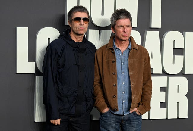 Liam Gallagher, left, and Noel Gallagher