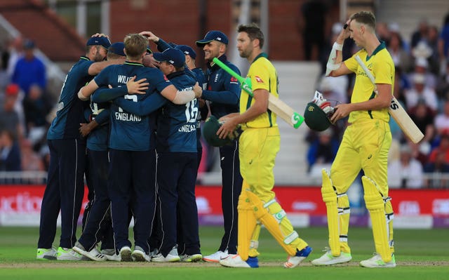 England celebrate their historic victory