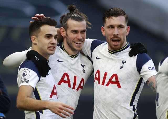 Gareth Bale, centre, tripled his Premier League tally for the season with a brace against Burnley