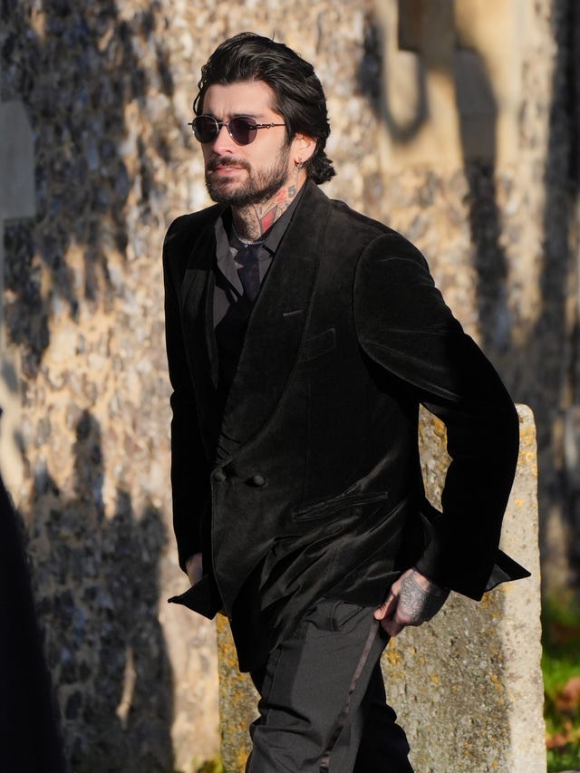 Former One Direction band member Zayn Malik after the funeral service for One Direction singer Liam Payne