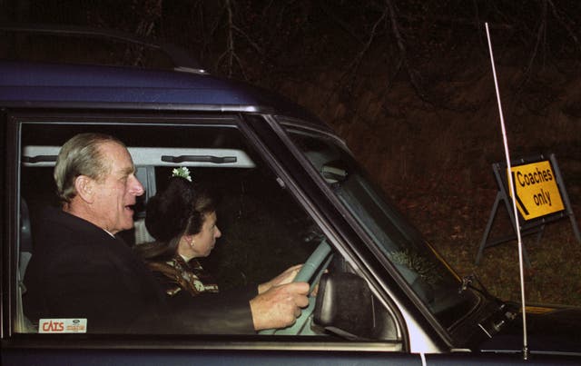 The Duke of Edinburgh driving back in 1992