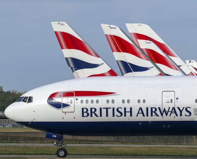 British Aiways plane