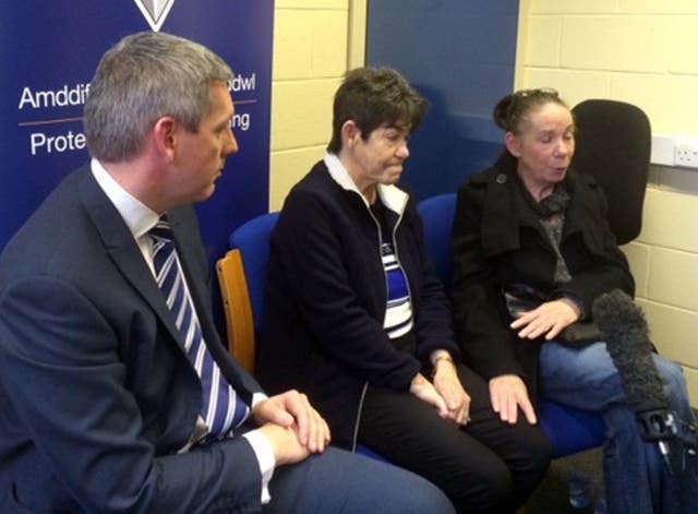 Mr Vaughan's late mother, Mary (centre), had previously appealed for information about her missing son (Gwent Police/PA)