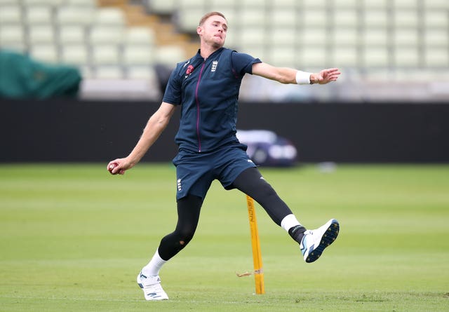 England bowlers like Stuart Broad will be back at training next week.