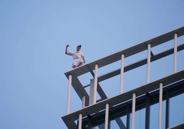 Free climber George King