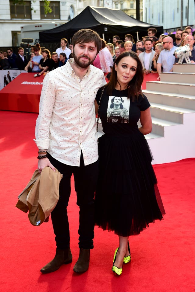 James and Clair Buckley at the David Brent: Life On The Road world premiere in London