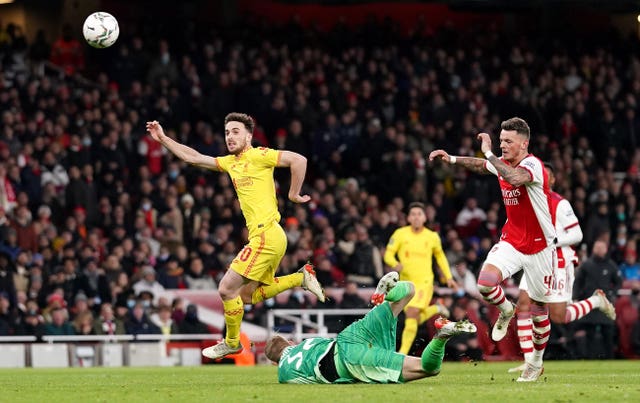 Arsenal 0 - 2 Liverpool: Diogo Jota brace sends Liverpool into Carabao Cup final
