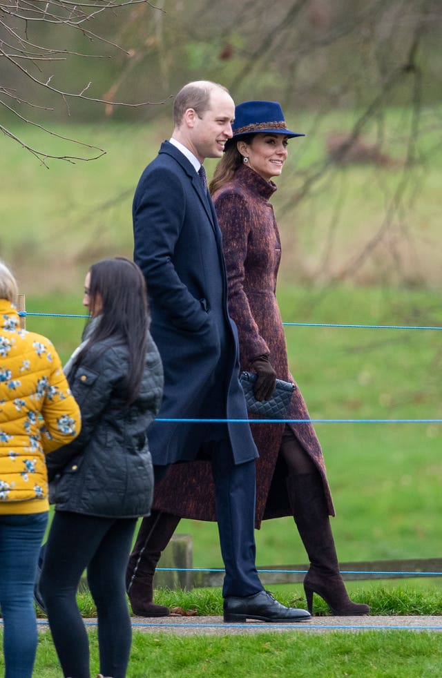 The royal couple arrive at the church service (Joe Giddens/PA)