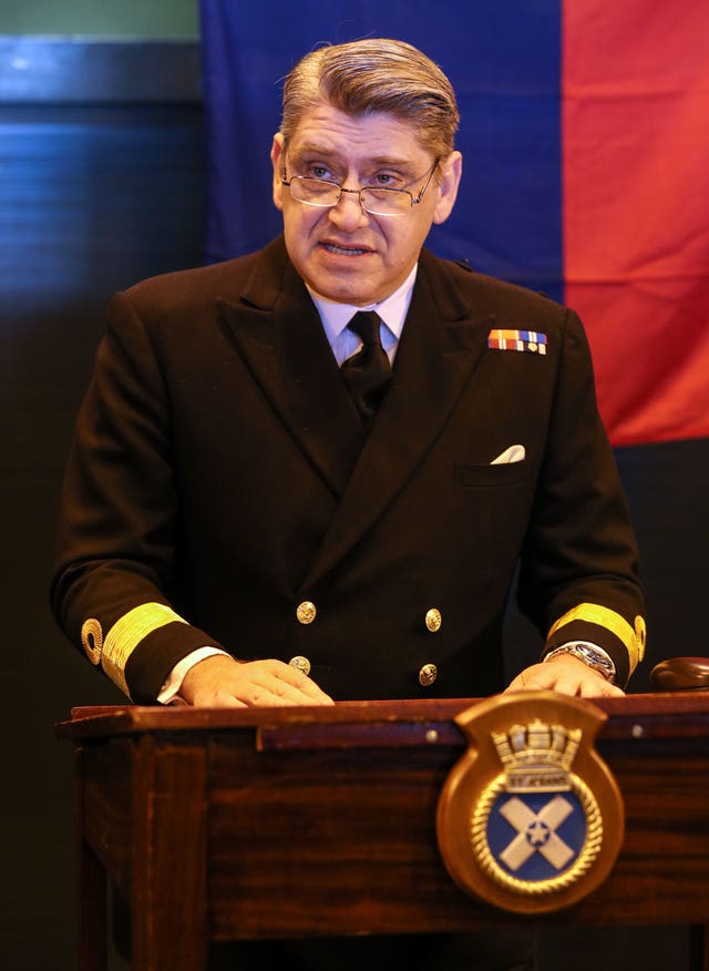 Commodore Mike Utley announces the commemorations