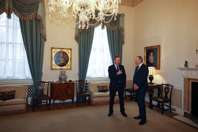 David Cameron meets Tanaiste Michael Martin – London