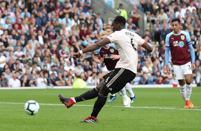 Paul Pogba saw his spot-kick against Burnley saved by Joe Hart 