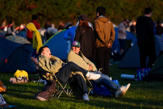Spectators in the queue on day one of the 2026 Wimbledon Championships at the All England Lawn Tennis and Croquet Club, London