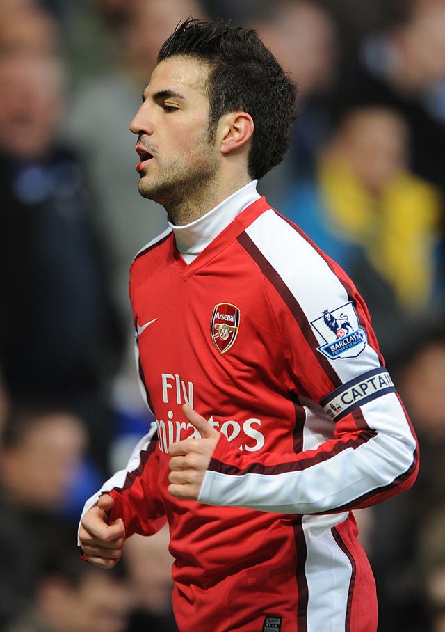 Cesc Fabregas captained Arsenal from November 2008 until he left for Barcelona in August 2011 (Anthony Devlin/PA)