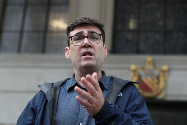 Greater Manchester mayor Andy Burnham (Martin Rickett/PA)