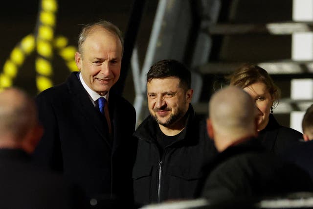 Volodymyr Zelensky and Micheal Martin