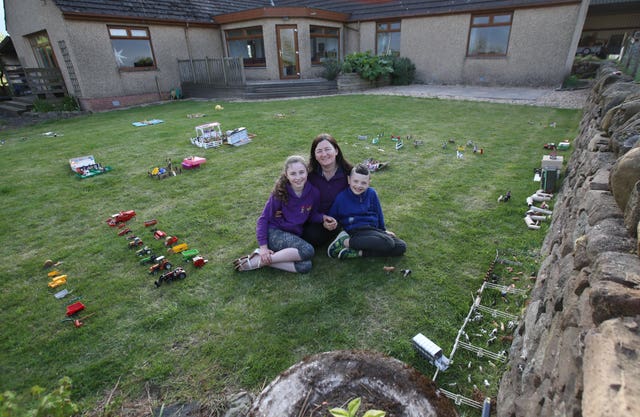 Lorna Muirhead with her children Ailie and Hamish