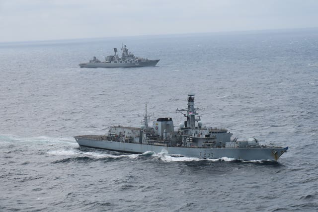 Royal Navy shadow Russian Navy task force