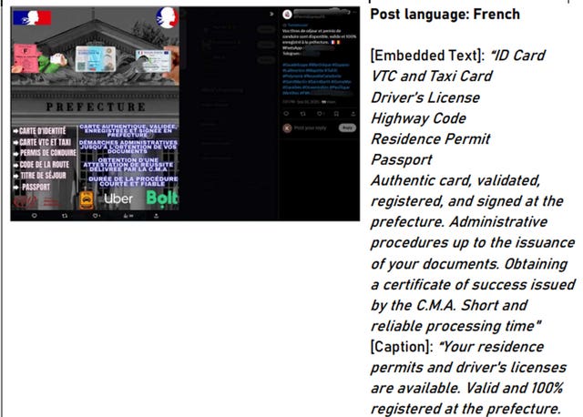 An example of an advert on social media