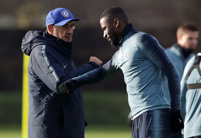 Maurizio Sarri and Antonio Rudiger